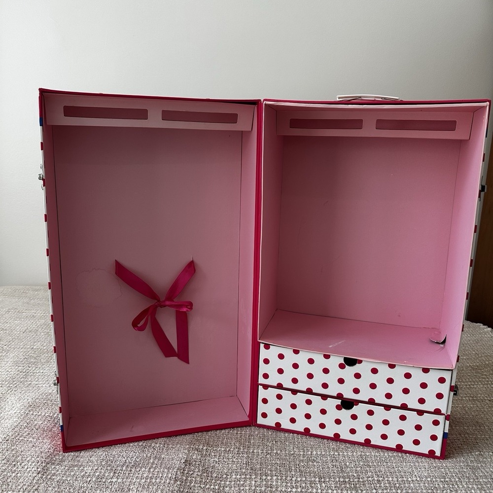 Fibre-Craft Springfield Collection 18" Doll Storage Trunk Case Wardrobe Closet